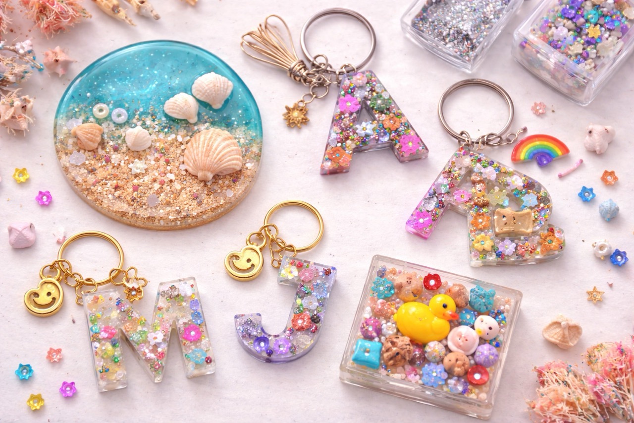 Colour swirls and abstract resin art