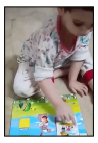 Child creating with kit