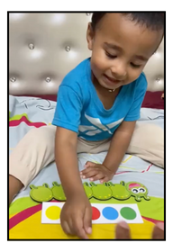 Child doing worksheets