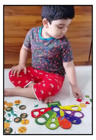 Happy child learning